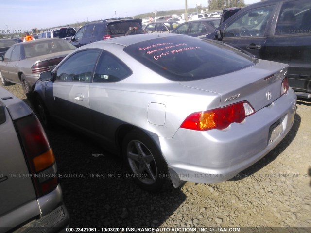 JH4DC548X4S015149 - 2004 ACURA RSX SILVER photo 3
