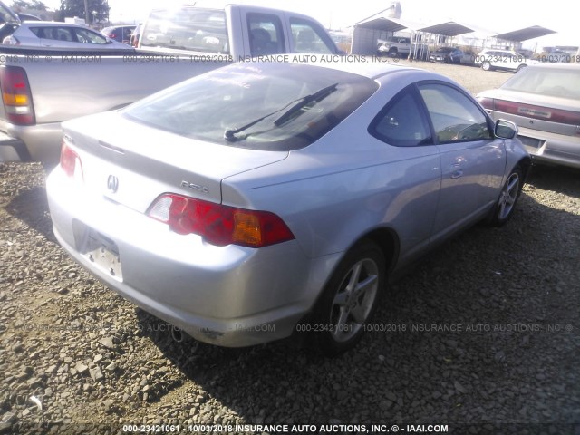 JH4DC548X4S015149 - 2004 ACURA RSX SILVER photo 4