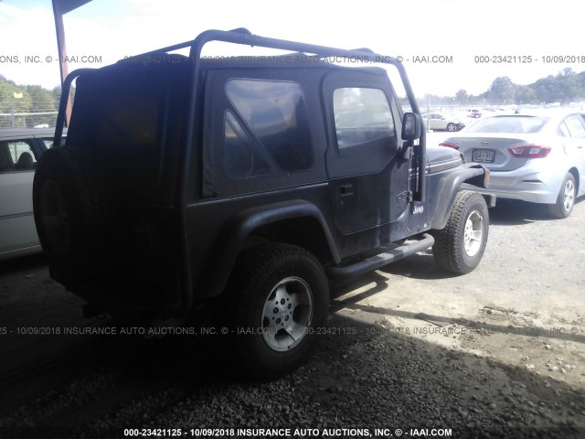 1J4FY29P0XP400375 - 1999 JEEP WRANGLER / TJ SE BLACK photo 4