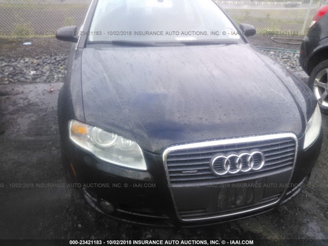 WAUDF78E17A029341 - 2007 AUDI A4 2.0T QUATTRO BLACK photo 6