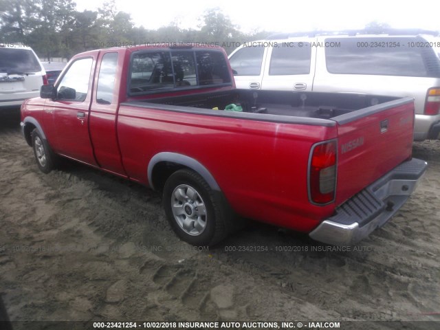 1N6DD26S1YC383707 - 2000 NISSAN FRONTIER KING CAB XE RED photo 3