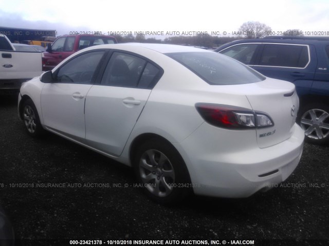 JM1BL1U71D1722283 - 2013 MAZDA 3 I WHITE photo 3