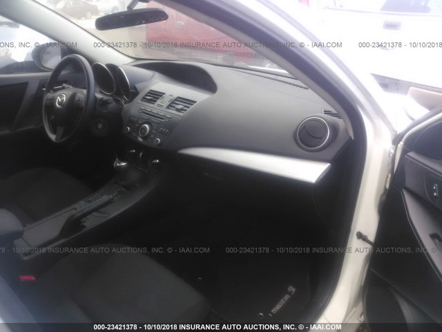 JM1BL1U71D1722283 - 2013 MAZDA 3 I WHITE photo 5