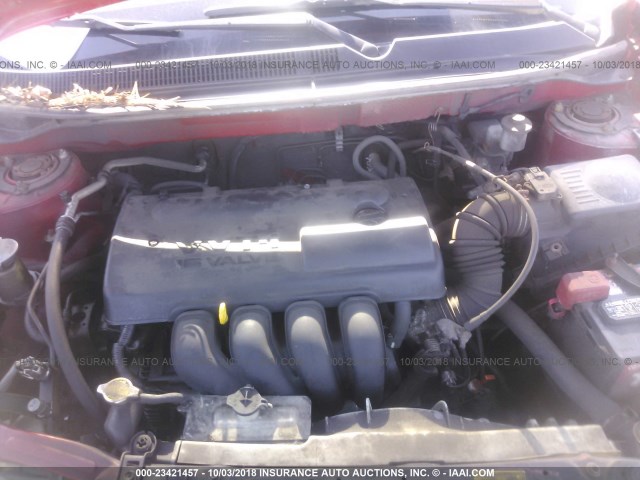 2T1KR32E03C075056 - 2003 TOYOTA COROLLA MATRIX XR RED photo 10