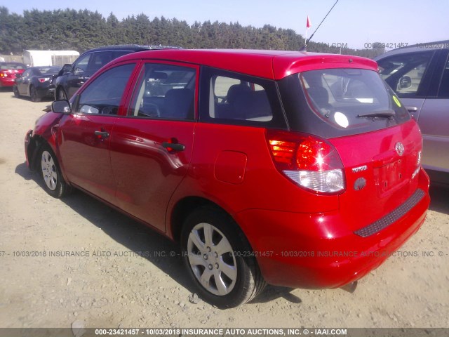 2T1KR32E03C075056 - 2003 TOYOTA COROLLA MATRIX XR RED photo 3