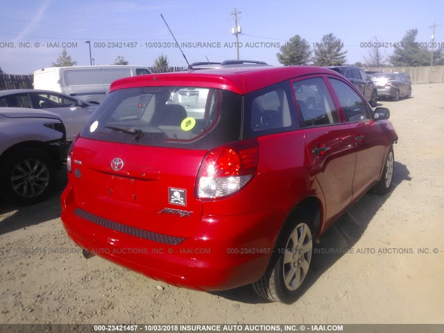 2T1KR32E03C075056 - 2003 TOYOTA COROLLA MATRIX XR RED photo 4