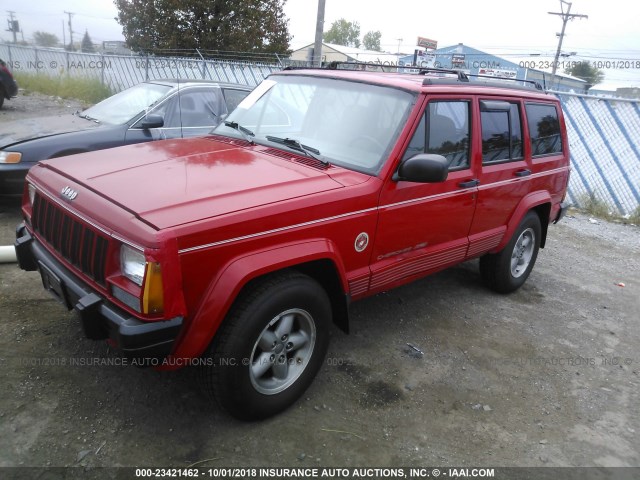 1J4FT68S8TL311828 - 1996 JEEP CHEROKEE SPORT/CLASSIC RED photo 2