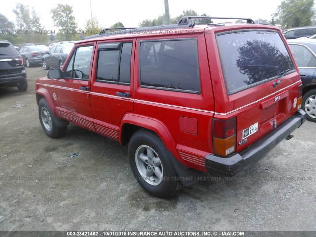 1J4FT68S8TL311828 - 1996 JEEP CHEROKEE SPORT/CLASSIC RED photo 3