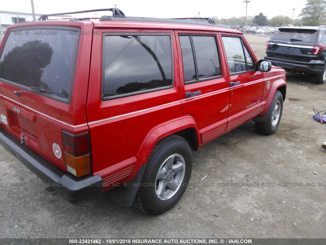 1J4FT68S8TL311828 - 1996 JEEP CHEROKEE SPORT/CLASSIC წითელი ფოტო 4