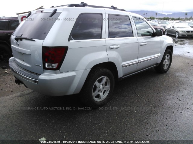 1J4HR58N55C703499 - 2005 JEEP GRAND CHEROKEE LIMITED SILVER photo 4