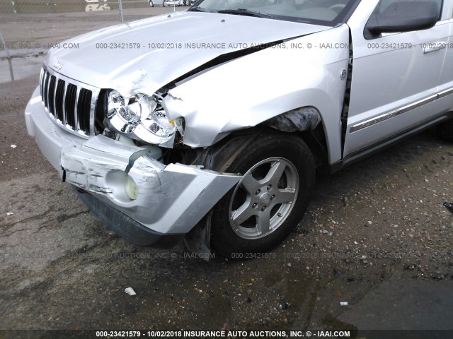 1J4HR58N55C703499 - 2005 JEEP GRAND CHEROKEE LIMITED SILVER photo 6