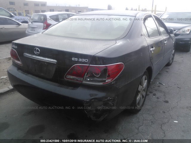 JTHBA30G365159352 - 2006 LEXUS ES 330 BLACK photo 4