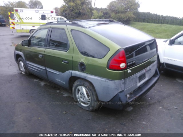 3G7DA03E01S522917 - 2001 PONTIAC AZTEK GREEN photo 3