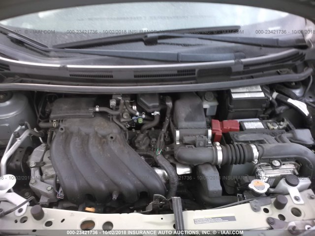 3N1CE2CP7EL425151 - 2014 NISSAN VERSA NOTE S/S PLUS/SV/SL GRAY photo 10