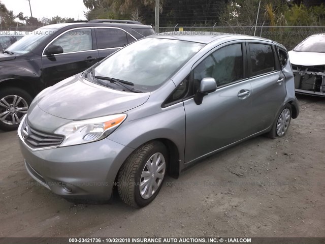 3N1CE2CP7EL425151 - 2014 NISSAN VERSA NOTE S/S PLUS/SV/SL GRAY photo 2