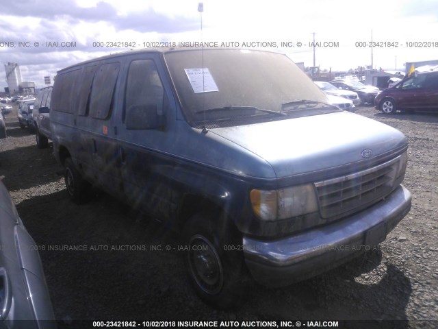 1FMHE31HXNHB12223 - 1992 FORD ECONOLINE E350 BLUE photo 1