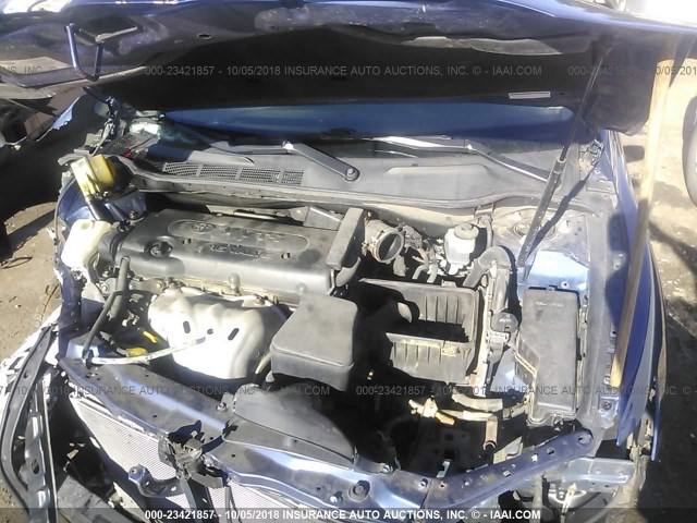 4T1BE46K09U315523 - 2009 TOYOTA CAMRY SE/LE/XLE BLUE photo 10