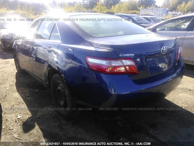 4T1BE46K09U315523 - 2009 TOYOTA CAMRY SE/LE/XLE BLUE photo 3