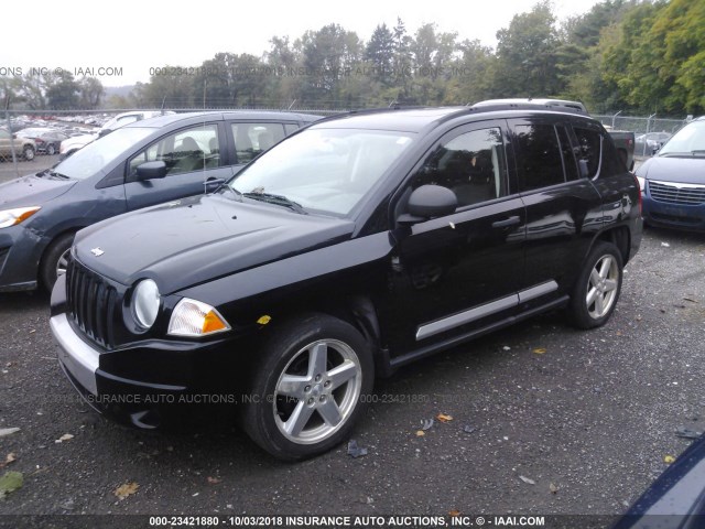 1J8FT57W57D399542 - 2007 JEEP COMPASS LIMITED BLACK photo 2