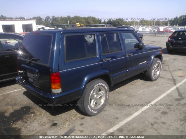 1J4FT58S1YL149185 - 2000 JEEP CHEROKEE CLASSIC BLUE photo 4