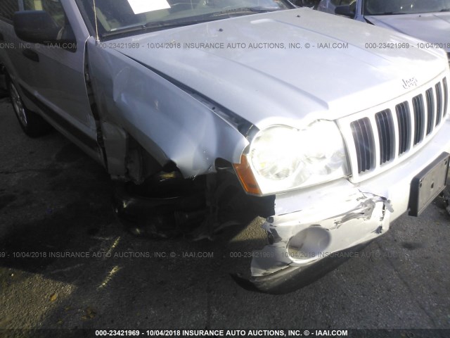 1J4GR48K36C227279 - 2006 JEEP GRAND CHEROKEE LAREDO/COLUMBIA/FREEDOM SILVER photo 6