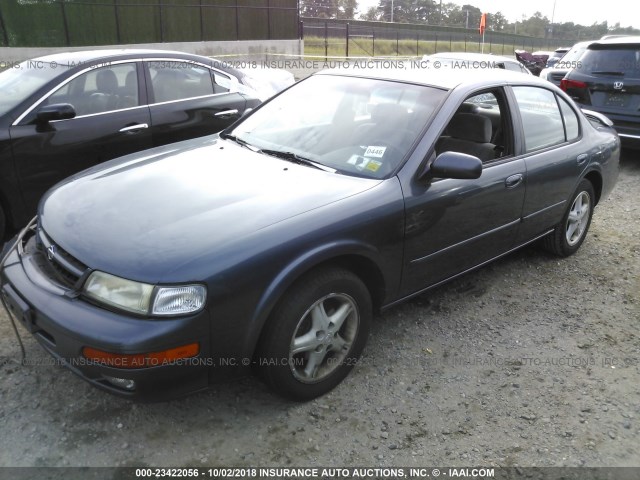 JN1CA21D6XT210153 - 1999 NISSAN MAXIMA GLE/GXE/SE BLUE photo 2