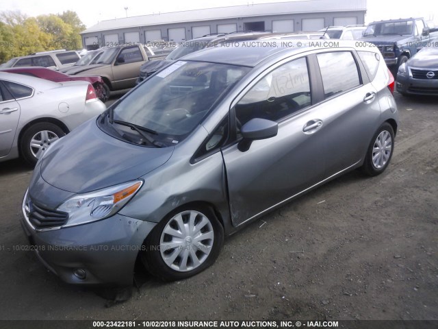 3N1CE2CP9FL354973 - 2015 NISSAN VERSA NOTE S/S PLUS/SV/SL/SR GRAY photo 2