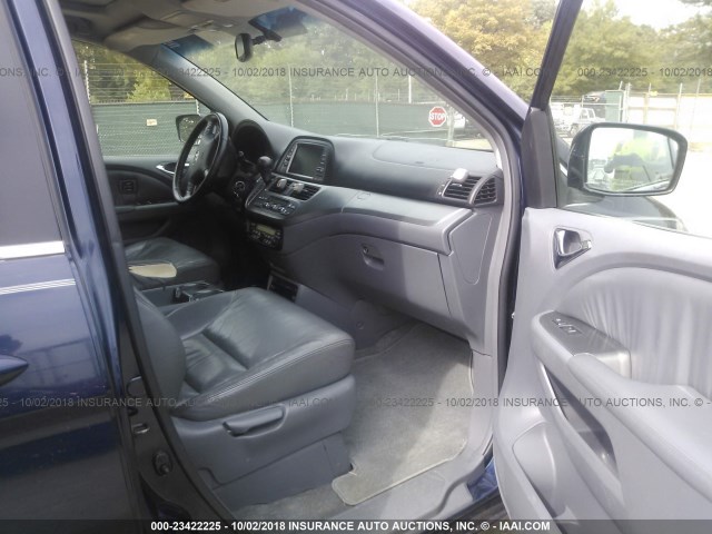 5FNRL38845B013000 - 2005 HONDA ODYSSEY TOURING BLUE photo 5