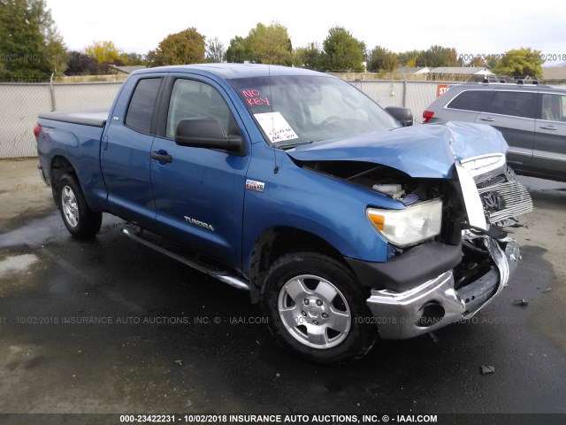 5TBBV54107S451763 - 2007 TOYOTA TUNDRA DOUBLE CAB SR5 BLUE photo 1