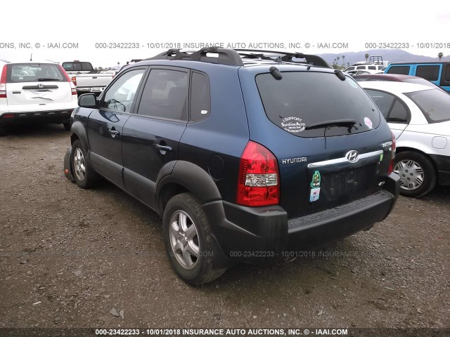 KM8JN72D75U167515 - 2005 HYUNDAI TUCSON GLS/LX BLUE photo 3