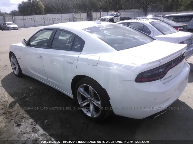 2C3CDXCT2JH205854 - 2018 DODGE CHARGER R/T WHITE photo 3