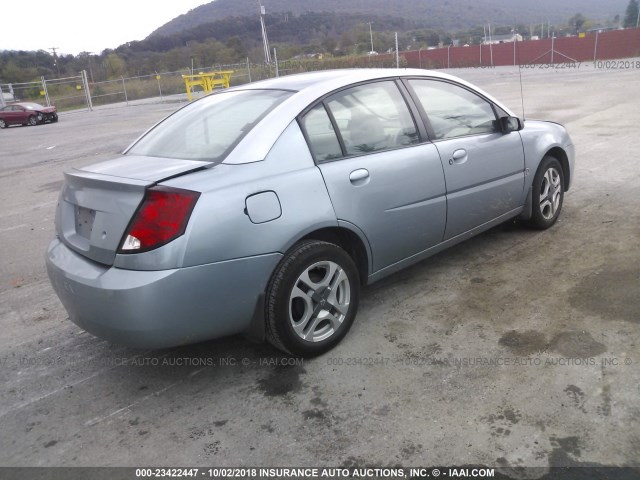 1G8AL52F83Z131018 - 2003 SATURN ION LEVEL 3 Light Blue photo 4