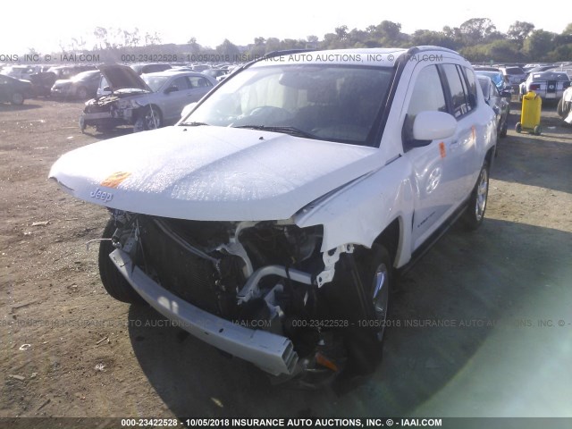 1C4NJCCB2ED620866 - 2014 JEEP COMPASS LIMITED WHITE photo 2