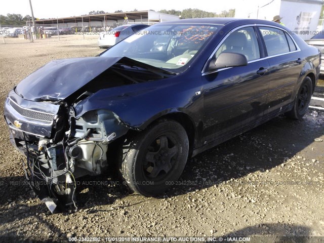 1G1ZG57B884281646 - 2008 CHEVROLET MALIBU LS Tünd mavi foto 2