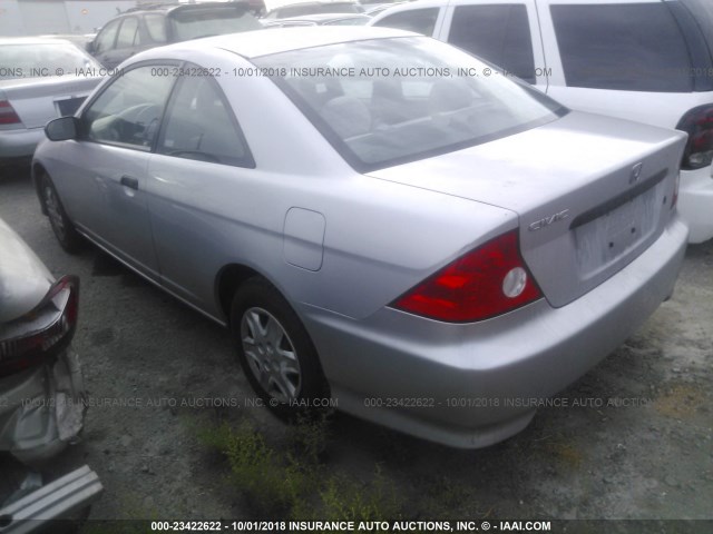 1HGEM22184L027870 - 2004 HONDA CIVIC DX VP SILVER photo 3