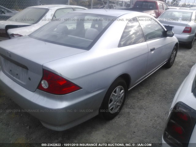 1HGEM22184L027870 - 2004 HONDA CIVIC DX VP 银色 照片 4