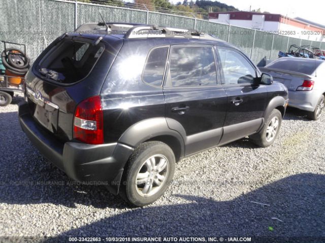 KM8JN12D56U271211 - 2006 HYUNDAI TUCSON GLS/LIMITED BLACK photo 4