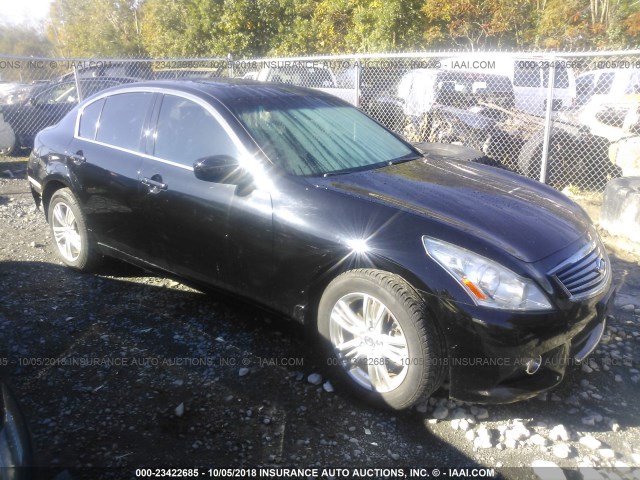 JN1DV6AR5BM653473 - 2011 INFINITI G25 BLACK photo 1