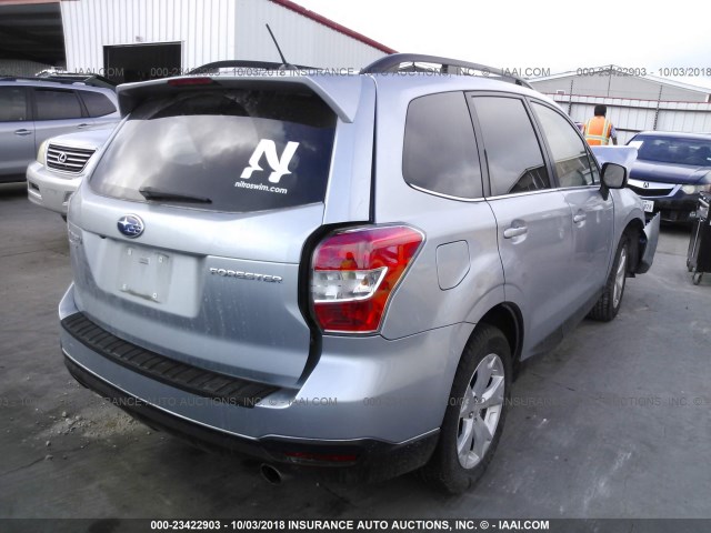 JF2SJAHC7FH837849 - 2015 SUBARU FORESTER 2.5I LIMITED SILVER photo 4