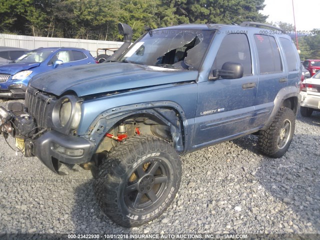 1J4GL48K13W663334 - 2003 JEEP LIBERTY SPORT/FREEDOM ლურჯი ფოტო 2