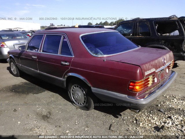 WDBCA37DXFA188466 - 1985 MERCEDES-BENZ 500 SEL RED photo 3