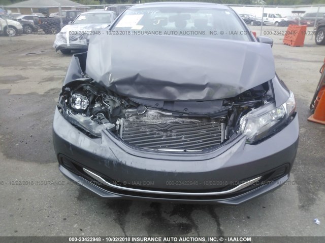 19XFB2F86FE015132 - 2015 HONDA CIVIC EX GRAY photo 6