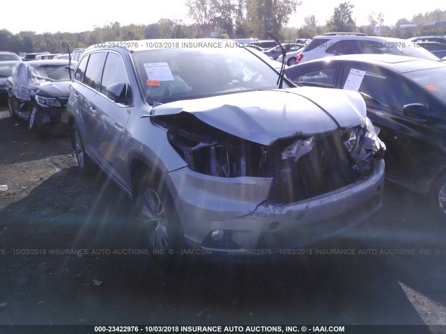 5TDJKRFH9FS139470 - 2015 TOYOTA HIGHLANDER XLE ვერცხლისფერი ფოტო 1
