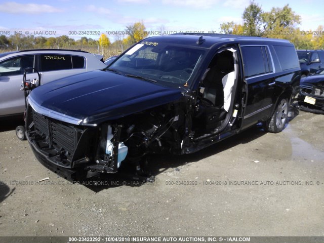 1GYS4HKJ3HR134908 - 2017 CADILLAC ESCALADE ESV LUXURY BLACK photo 2