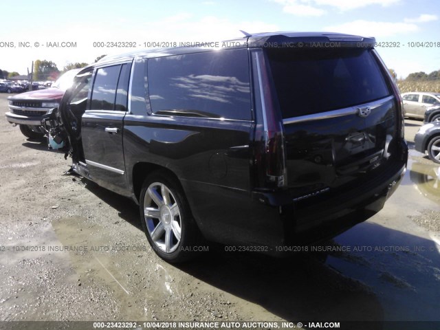 1GYS4HKJ3HR134908 - 2017 CADILLAC ESCALADE ESV LUXURY BLACK photo 3