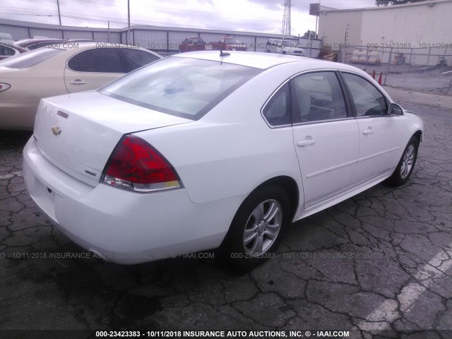 2G1WA5E3XE1176016 - 2014 CHEVROLET IMPALA LIMITED LS WHITE photo 4