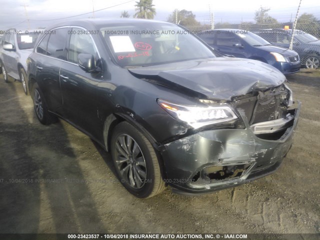 5FRYD4H43EB034611 - 2014 ACURA MDX TECHNOLOGY GRAY photo 1