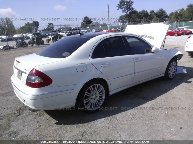 WDBUF87XX8B308938 - 2008 MERCEDES-BENZ E 350 4MATIC WHITE photo 4