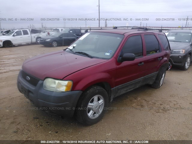 1FMYU02173KA26175 - 2003 FORD ESCAPE XLS RED photo 2