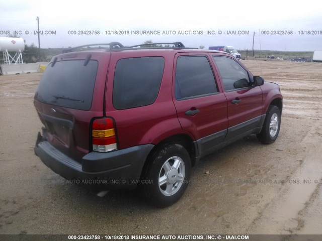 1FMYU02173KA26175 - 2003 FORD ESCAPE XLS RED photo 4